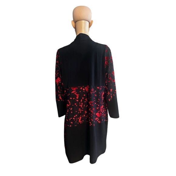 IC by Connie K Black Floral Knit Cardigan Sweater Size L Dillards - Picture 5 of 8